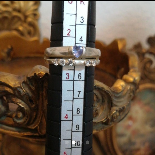 シルバー リング【5号】SV 925 シルバー 銀製 青 トルマリン レディースのアクセサリー(リング(指輪))の商品写真