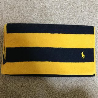 ラルフローレン(Ralph Lauren)の新品 ラルフローレン ホーム フェイスタオル イエロー ボーダー(タオル/バス用品)