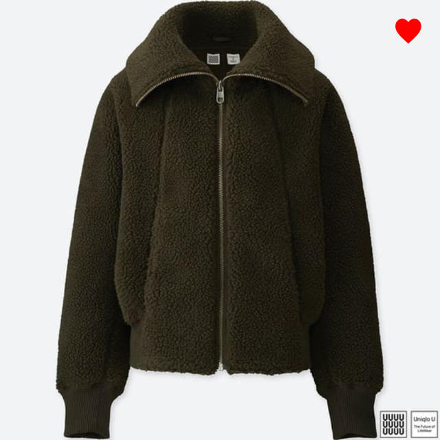 新品♡UNIQLO♡フリースブルゾン ダークグリーン