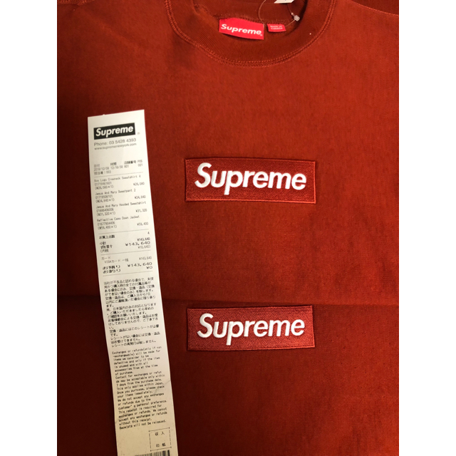 Supreme(シュプリーム)のsupreme box logo crewneck レッド red メンズのトップス(スウェット)の商品写真