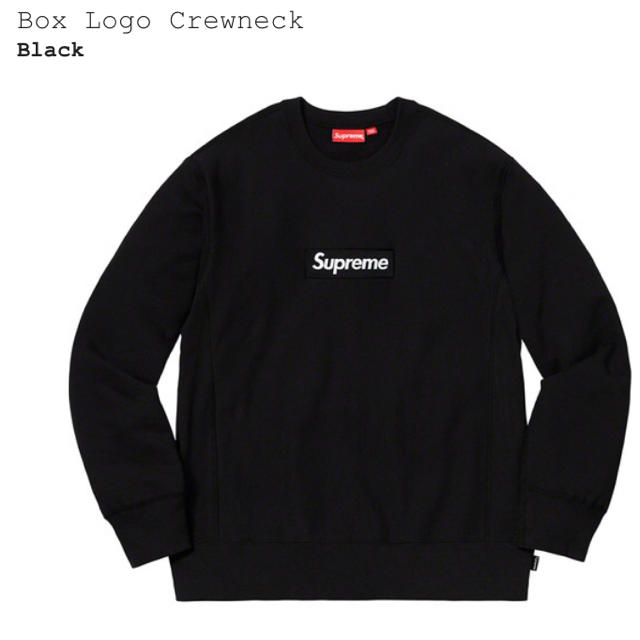 L 18aw supreme Box Logo Crewneck black