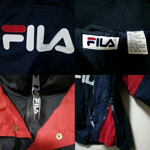 FILA(フィラ)の90年代 フィラ FILA ハーフジップ アノラック 中綿ナイロンジャケット メンズのジャケット/アウター(ナイロンジャケット)の商品写真