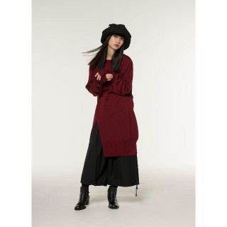 ヨウジヤマモト(Yohji Yamamoto)のGroundY　ロングスリットニット サイズ3　red(ニット/セーター)