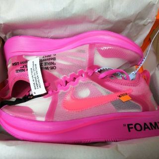 ナイキ(NIKE)の24 OFF-WHITE × NIKE ZOOM FLY SP ピンク(スニーカー)