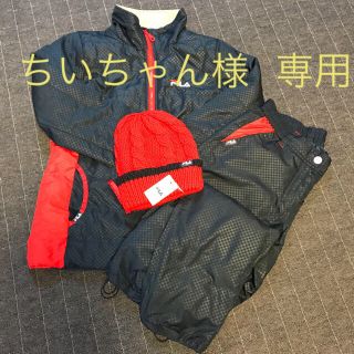 フィラ(FILA)のフィラ レディース 中綿入りウィンドブレーカーニット帽セット(ウェア)