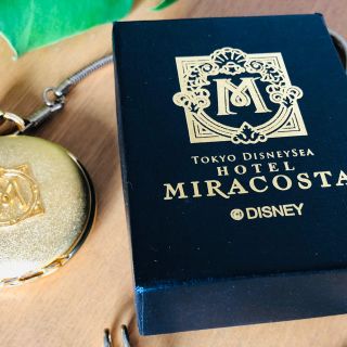 ディズニー(Disney)の【未使用】非売品！ディズニーシー ホテル ミラコスタ 限定 懐中時計(キャラクターグッズ)