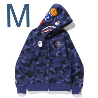 アベイシングエイプ(A BATHING APE)の送料無料 BAPE PSG SHARK FULL ZIP HOODIE M(パーカー)