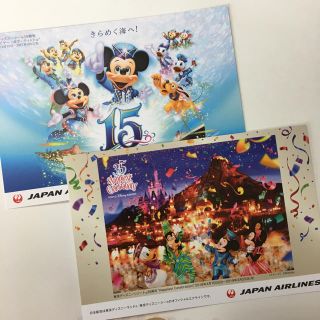 ディズニー(Disney)のJAL ディズニーポストカード(キャラクターグッズ)