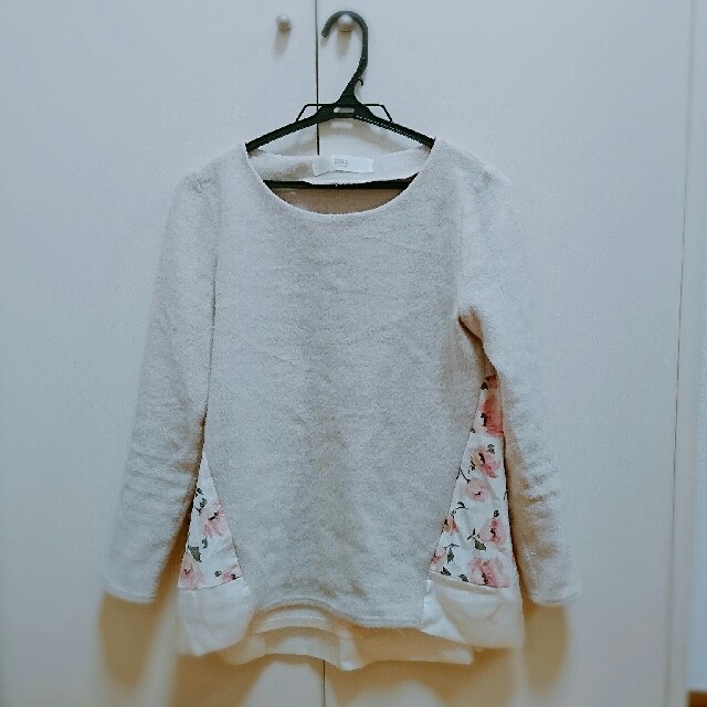 tocco(トッコ)の再値下げ▶美品♡tocco ふわもこ花柄バック切替プルオーバー レディースのトップス(カットソー(長袖/七分))の商品写真