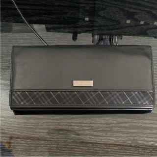 バーバリーブラックレーベル(BURBERRY BLACK LABEL)のバーバリー 財布 メンズ 黒 BLACK LABEL 牛革 長財布(長財布)