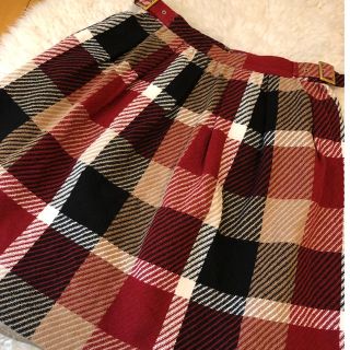 バーバリーブルーレーベル(BURBERRY BLUE LABEL)の美品本物ブルーレーベルクレストブリッジ上質コットンスカート最終価格(ひざ丈スカート)