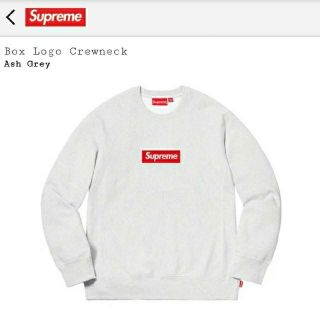 シュプリーム(Supreme)のsupreme box logo crewneck グレー(スウェット)