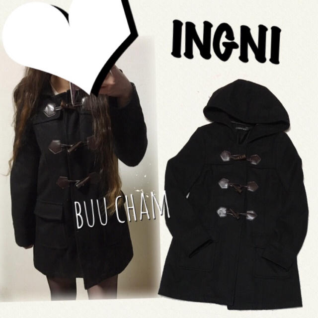 INGNI(イング)のINGNI♡フード付きダッフルコート レディースのジャケット/アウター(ダッフルコート)の商品写真