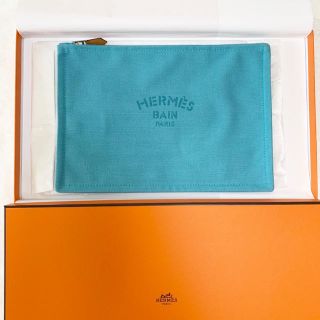 エルメス(Hermes)の新品 国内購入 HERMES エルメス ヨッティング GM ポーチ ブルー(ポーチ)