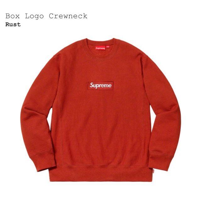 S　Supreme Box Logo Crewneck　Rust