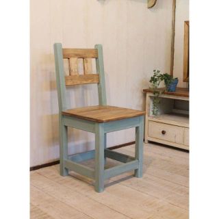 シャビーなカントリーチェアー　Dressing Table Blue(家具)