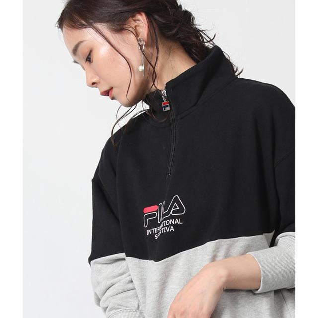 FREAK'S STORE(フリークスストア)のフリークスストア 別注 fila ハーフジップ スウェット レディースのトップス(トレーナー/スウェット)の商品写真