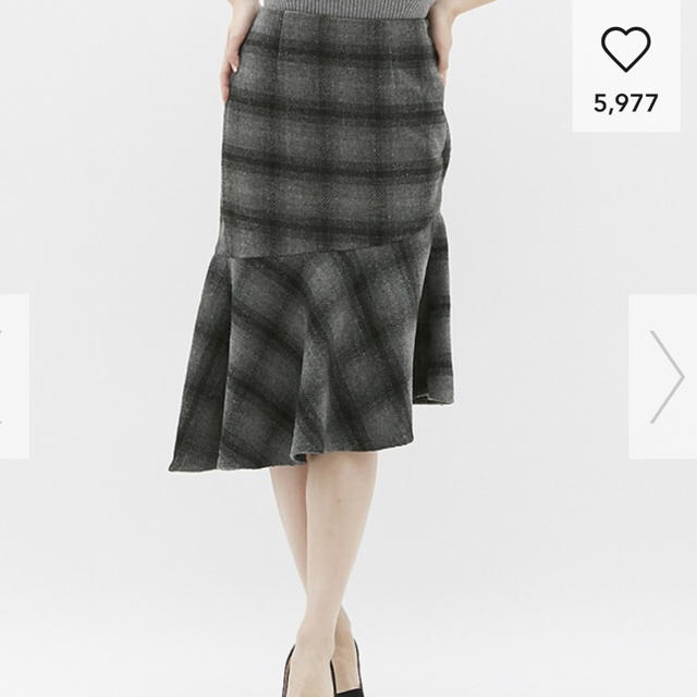 GU(ジーユー)の美品 マーメイド スカート チェック GU レディースのスカート(ひざ丈スカート)の商品写真