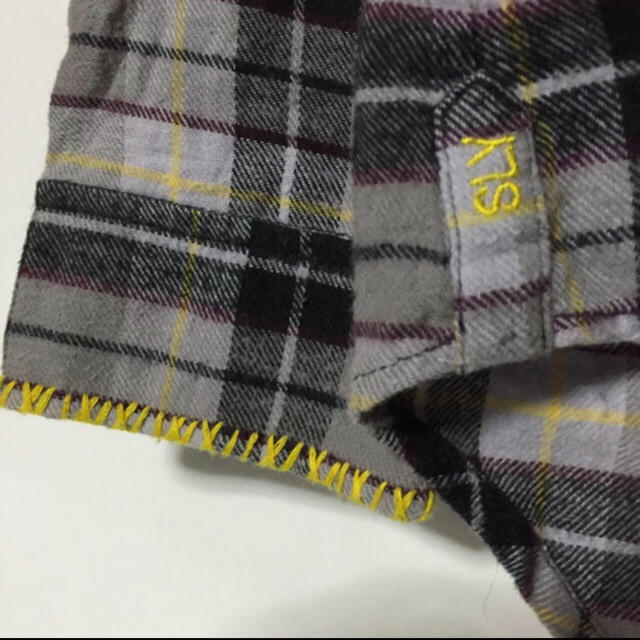 SLY(スライ)のSLY スライ ウール ステッチ加工チェックシャツ レディースのトップス(シャツ/ブラウス(長袖/七分))の商品写真