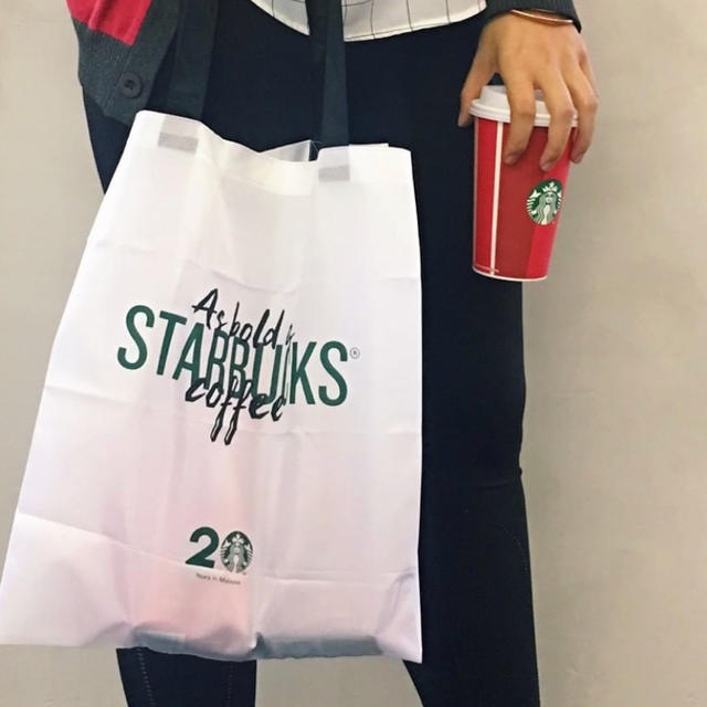 Starbucks Coffee(スターバックスコーヒー)のお値下げ♡マレーシアスターバックス限定エコバッグ レディースのバッグ(エコバッグ)の商品写真