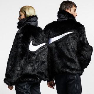 アンブッシュ(AMBUSH)のMサイズ NIKE x AMBUSH リバーシブル フェイクファーコート(毛皮/ファーコート)