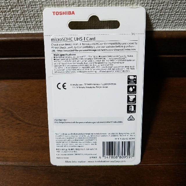 東芝(トウシバ)の★新品★クラス⑩★東芝★microSD 16GB★ スマホ/家電/カメラのスマートフォン/携帯電話(その他)の商品写真