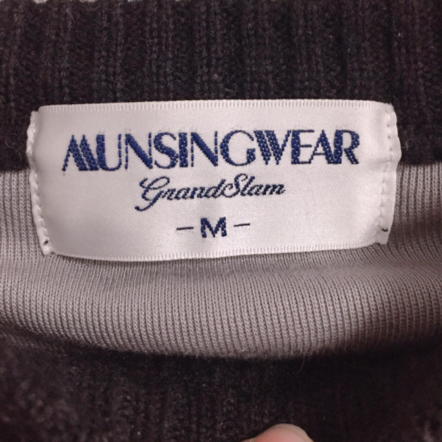 Munsingwear(マンシングウェア)の【MUNSINGWEAR】ハートチェックニット✩︎美品古着vintage レディースのトップス(ニット/セーター)の商品写真