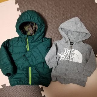 ザノースフェイス(THE NORTH FACE)のTHE NORTH FACE★リバーシブルダウン★パーカートレーナー80㎝セット(ジャケット/上着)