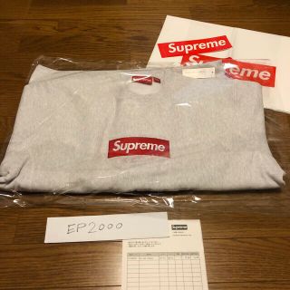 シュプリーム(Supreme)の込 M グレー Supreme BoxLogo Crewneck(スウェット)