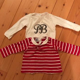 プチバトー(PETIT BATEAU)のプチバトー カットソー ロンT セット 12m 74(シャツ/カットソー)