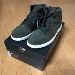 ナイキ(NIKE)のNIKE AIR JORDAN 1MID 27.5cm オリーブグリーン 新品(スニーカー)