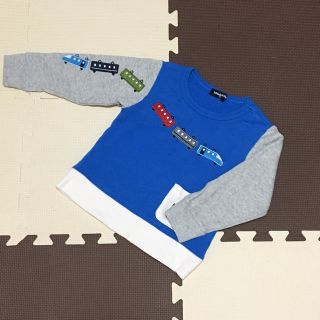 クレードスコープ(kladskap)のクレードスコープ 電車 トレーナー 100 ブルー(Tシャツ/カットソー)