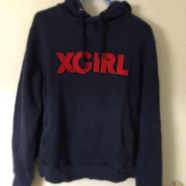 X-girl(エックスガール)のx-girl＊ネイビーパーカー レディースのトップス(パーカー)の商品写真