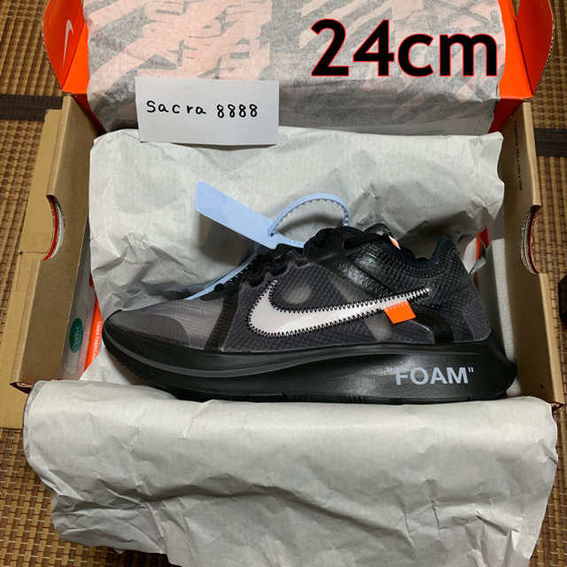 zoom fly Off-White 24cm靴/シューズ