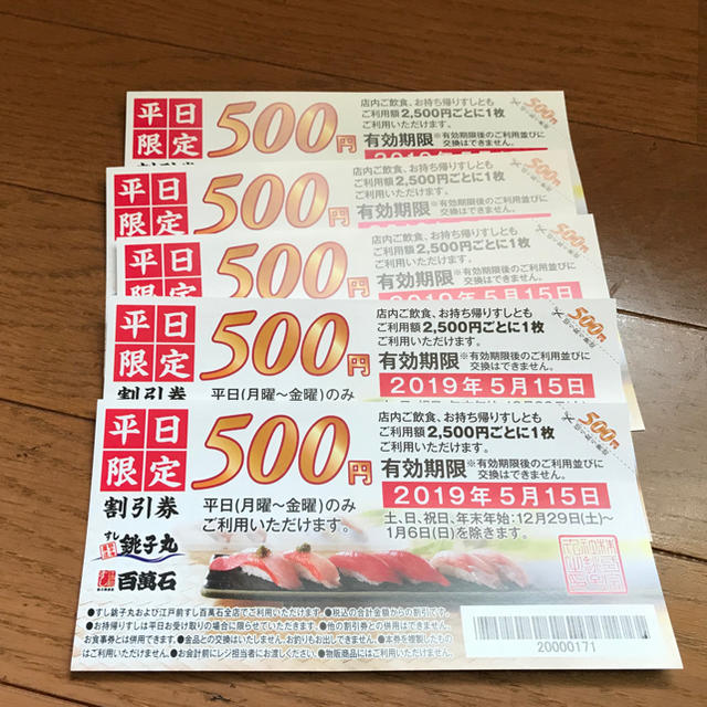 銚子丸割引券5枚の通販 By とも S Shop ラクマ