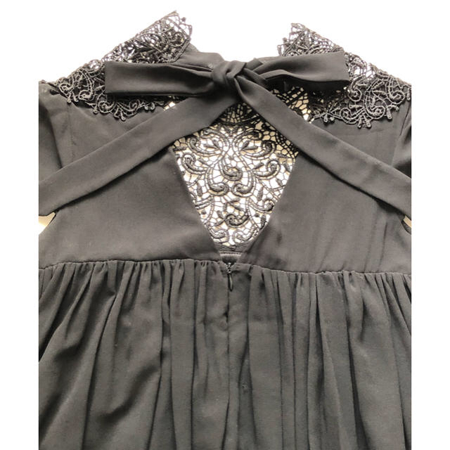 パーティードレス レース ブラック レディースのフォーマル/ドレス(ミディアムドレス)の商品写真