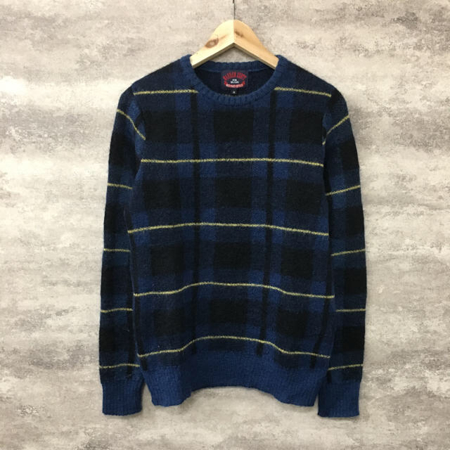 BEAMS(ビームス)のWARREN SCOTT×BEAMS（ビームス）☆別注モヘヤチェッククルーニット メンズのトップス(ニット/セーター)の商品写真