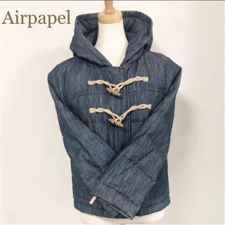 Airpapel フード付き デニムダウン ピーコート(ダウンコート)