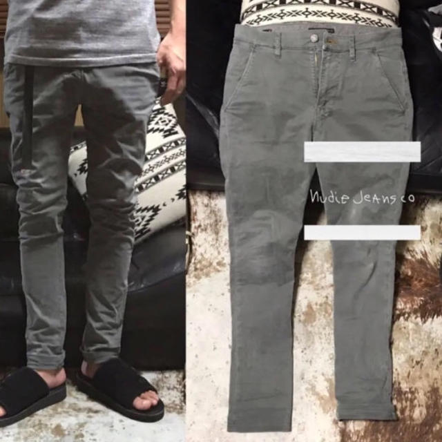 Nudie Jeans(ヌーディジーンズ)のNudie Jeans khaki slim W29 メンズのパンツ(デニム/ジーンズ)の商品写真