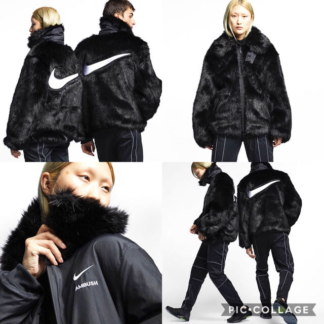 AMBUSH(アンブッシュ)のＬサイズ AMBUSH × NIKE アンブッシュ ナイキ フェイクファー レディースのジャケット/アウター(ブルゾン)の商品写真