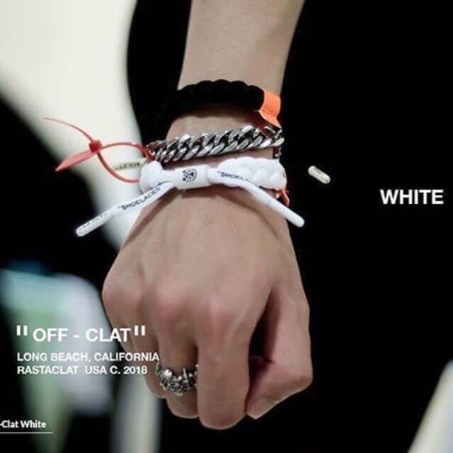 OFF-WHITE(オフホワイト)のOff-Clat Rastaclat Black off-white メンズのアクセサリー(ブレスレット)の商品写真