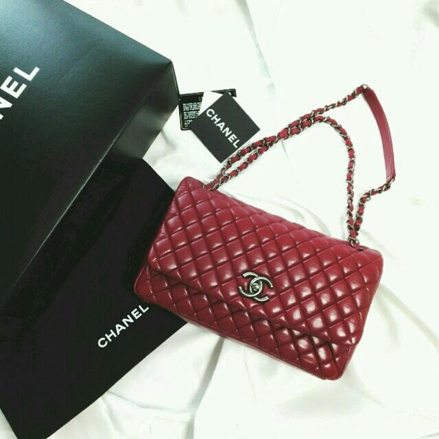 【売約済】美品❤️CHANEL❤️ボルドーチェーンバッグ