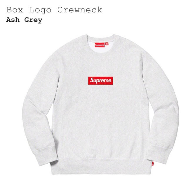 Supreme box logo crewneck ash grey