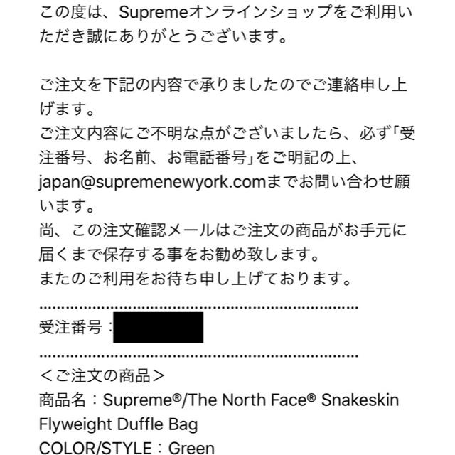 Supreme(シュプリーム)のSupreme/TheNorth Face SnakeskinDuffleBag メンズのバッグ(その他)の商品写真