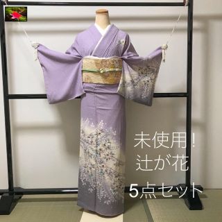 特価！ 逸品！ 未使用 辻が花 絞り 訪問着 5点セット(着物)