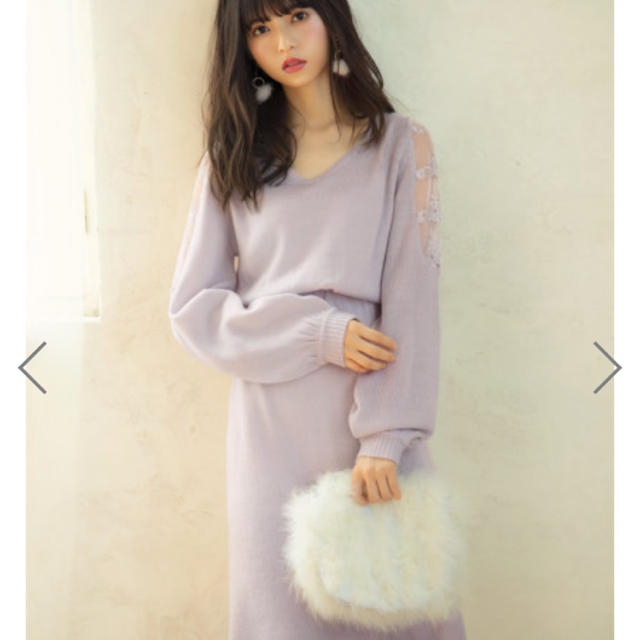 GRL(グレイル)の【GRL 乃木坂46 齋藤飛鳥ちゃん着用】ニットワンピース レディースのワンピース(ひざ丈ワンピース)の商品写真