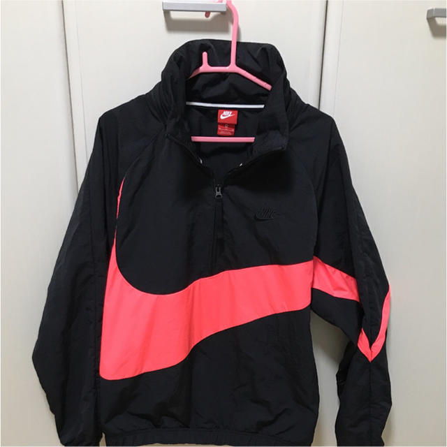 NIKE アノラック  ブラック×ピンク M