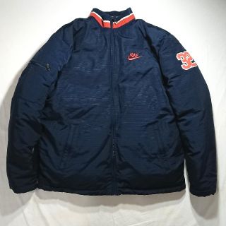 NIKE - NIKE ナイキ ダウンジャケット 刺繍ロゴ ワッペン付き 紺の