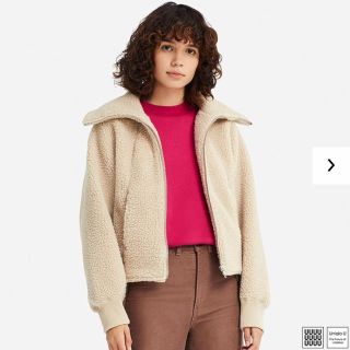 ユニクロ(UNIQLO)のユニクロ フリースブルゾン ベージュ 新品未使用(ブルゾン)