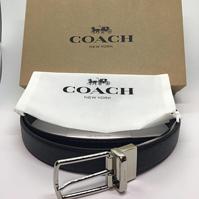 コーチ COACH 革製 ベルト メンズ 新品 未使用